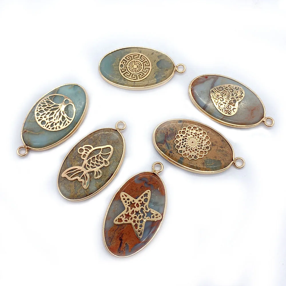 

Shoushan подвески из камня Овальные Подвески из натурального камня оптовая продажа сделай сам для изготовления ожерелий модные серьги аксессу...