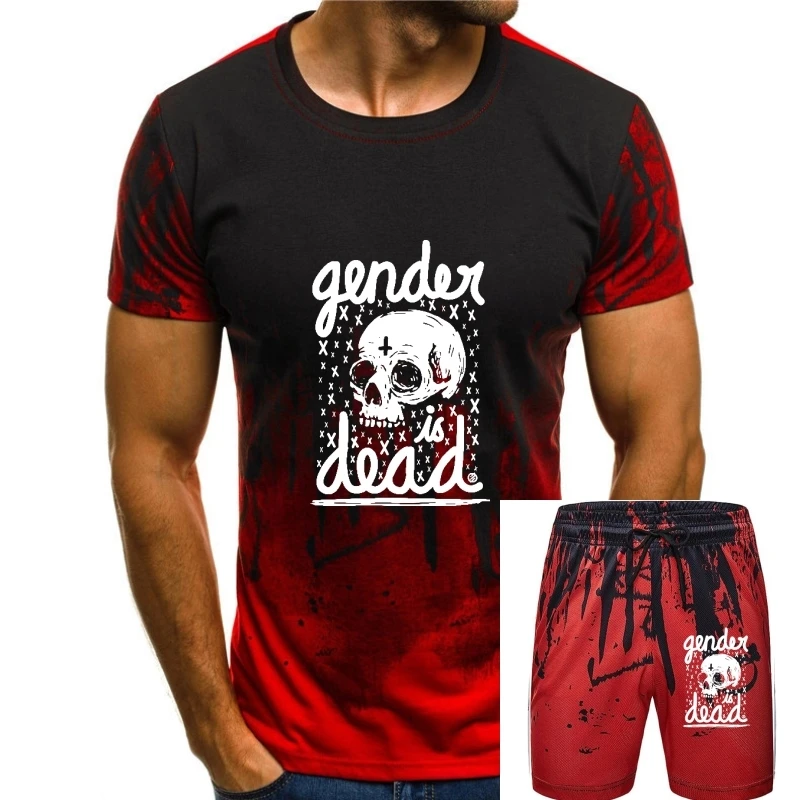 

Gender is Dead - Unisex Black White T-Shirt - Screen Printed men t shirt