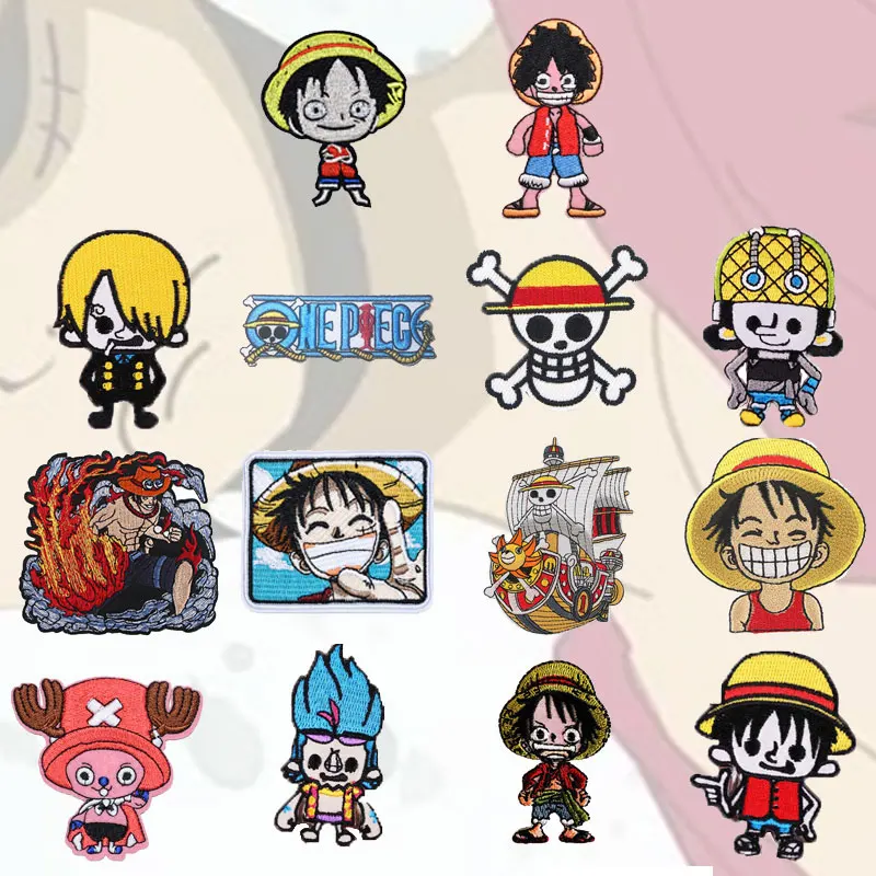 

Anime Patch Patch Clothes One Piece Ironing Stickers Anime Child Clothes Patches Ecusson Stitch Thermocollant Ecusson Patch Logo