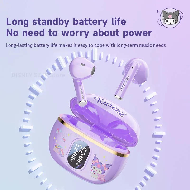 TWS-наушники Sanrio BL48 Kuromi с поддержкой Bluetooth и шумоподавлением