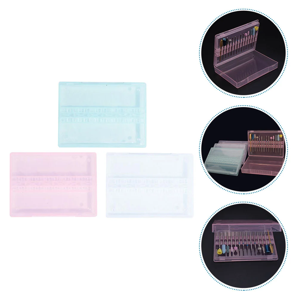 

Box Manicure Nail Drill Case Storage Display Bit Polisher Bits Polishing Head Grinding Organizer Acrylic