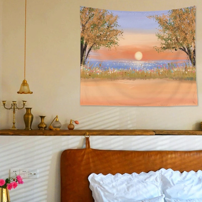 

Nordic Style Tapestry Fantasy Decor Polyester Tapestry Landscape Hanging Cloth Background Wall Cloth Tapestry Wall Decoration