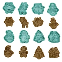 6pc christmas cookie cutters happy christmas party cake decorating mold cute santa snowflake pattern fondant baking accessories