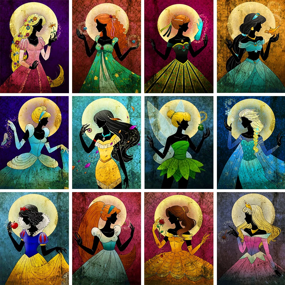 

Набор для алмазной живописи, картина 5D «сделай сам» с волшебной девушкой, мультяшной принцессой, полноразмерная/Круглая Мозаика, вышивка, п...