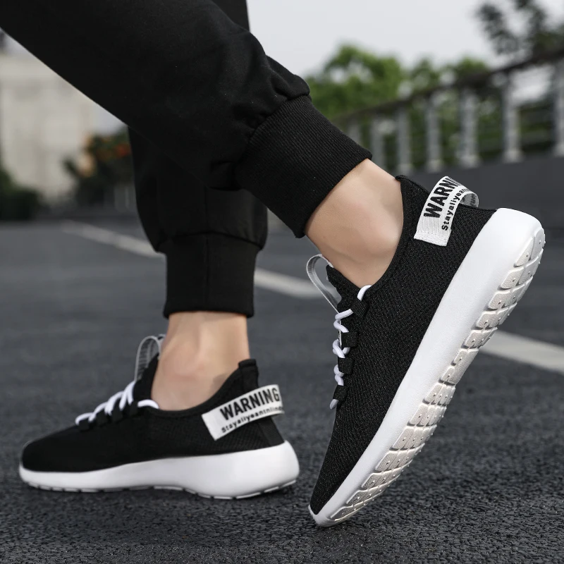 Men Mesh Breather Sneakers Casual Shoes Lac-up Comfortable Shoes Walking Slip on Hard Court Shoes