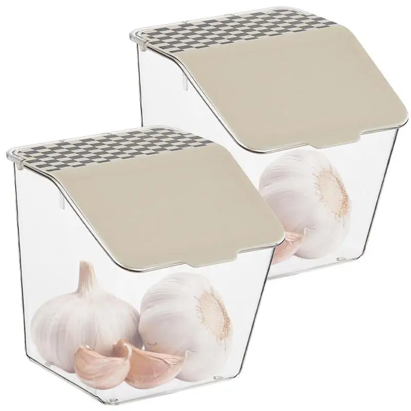 

Garlic Storage Container Airtight Wall Food Storage Containers With Lids Wear-resistant Vegetables Sealed Keeper For Chopped