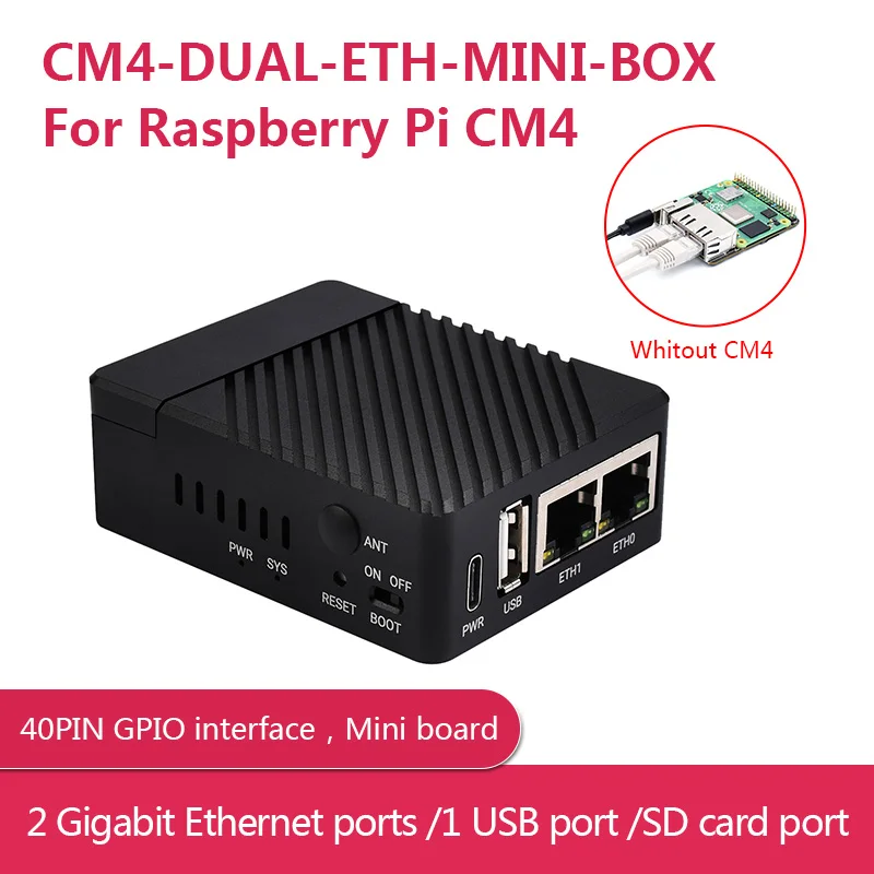 Материнская плата Mini Dual Gigabit Ethernet проектированная для компьютера Raspberry Pi 4