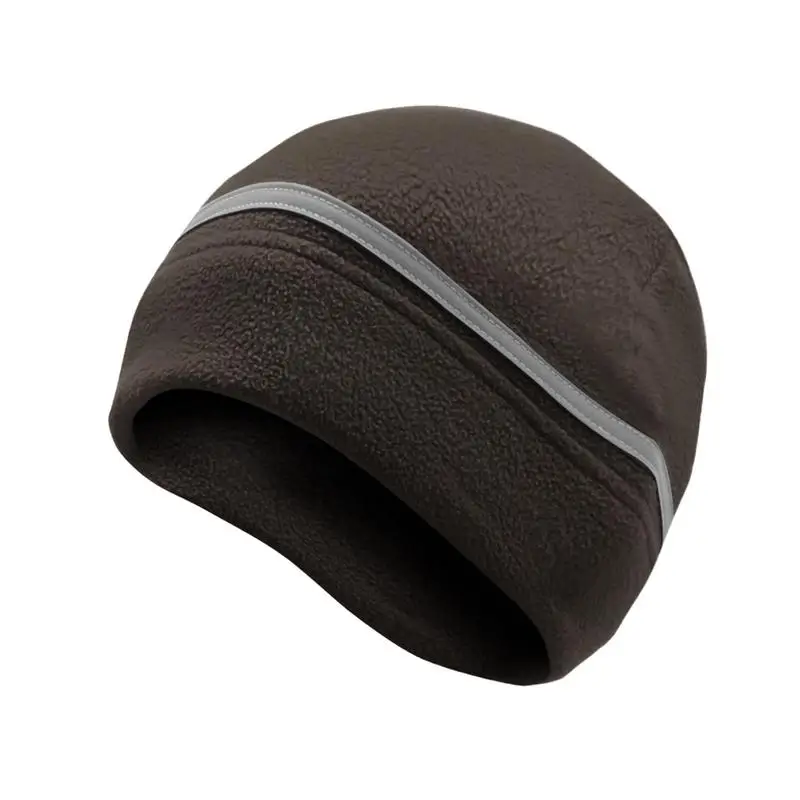 Светоотражающая теплая шапка зимняя унисекс с высокой видимостью манжетами