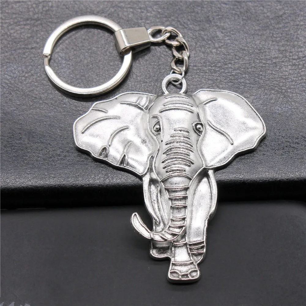 Металлическая подвеска в виде слона, 2 цвета, 71x63 мм