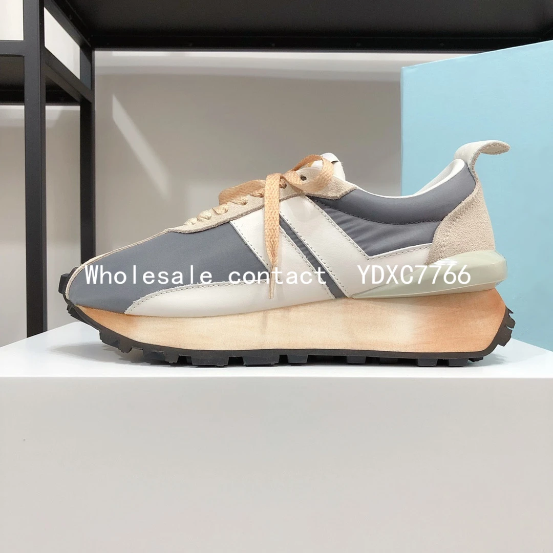 New couple leisure sports shoes women's 2023 spring and summer thick bottom increased Korean lace up gym running shoes ladies