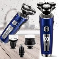 4 in 1 electric shaver 3d floating cutters usb fast charge shaving razor machine for men blades portable beard trimmer clipper