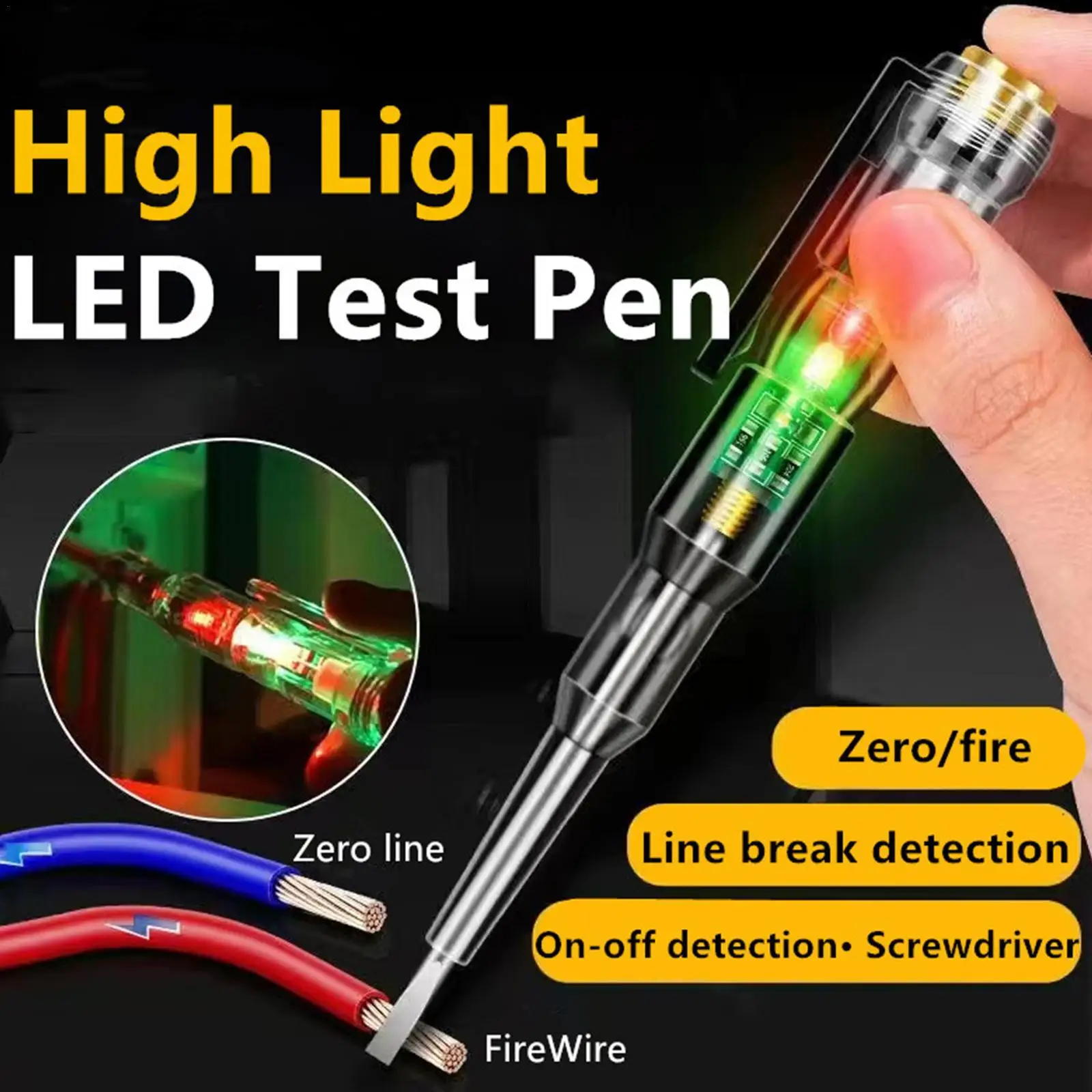 

Intelligent Voltage Tester Pen AC Non-contact Induction Test Pencil Voltmeter Power Detector Electrical Screwdriver Indicator