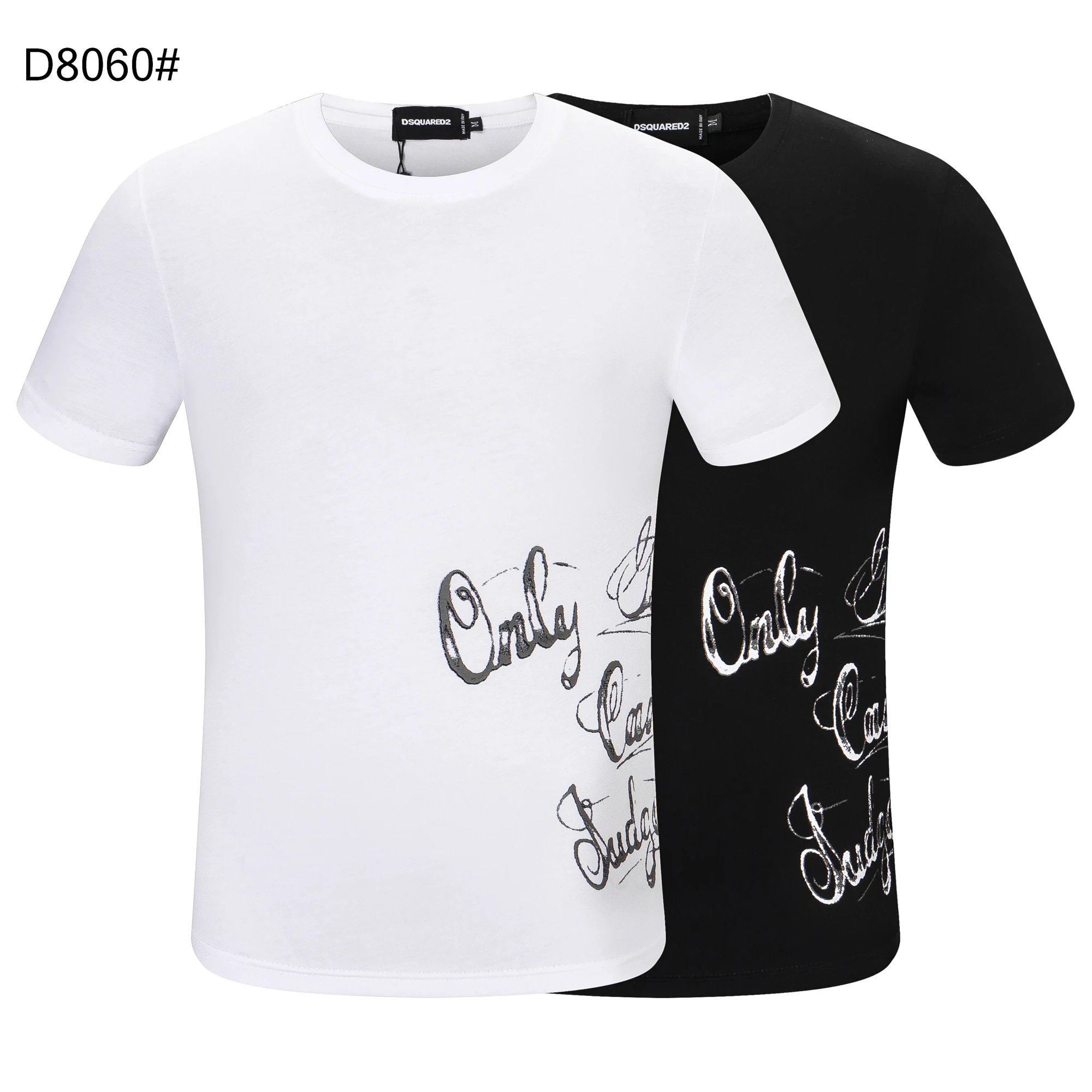 

Dsquared2 Summer New Men/Women 100% Cotton Casual Fashion Trend Dsq2 Letter Crew Neck T-Shirt D2 Short Sleeve Friend Gift D8060