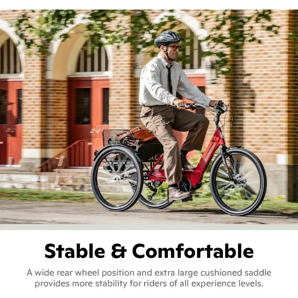 Трехколесный велосипед для взрослых 24 и 26 дюймов 3 колеса низкая ступенчатая рама