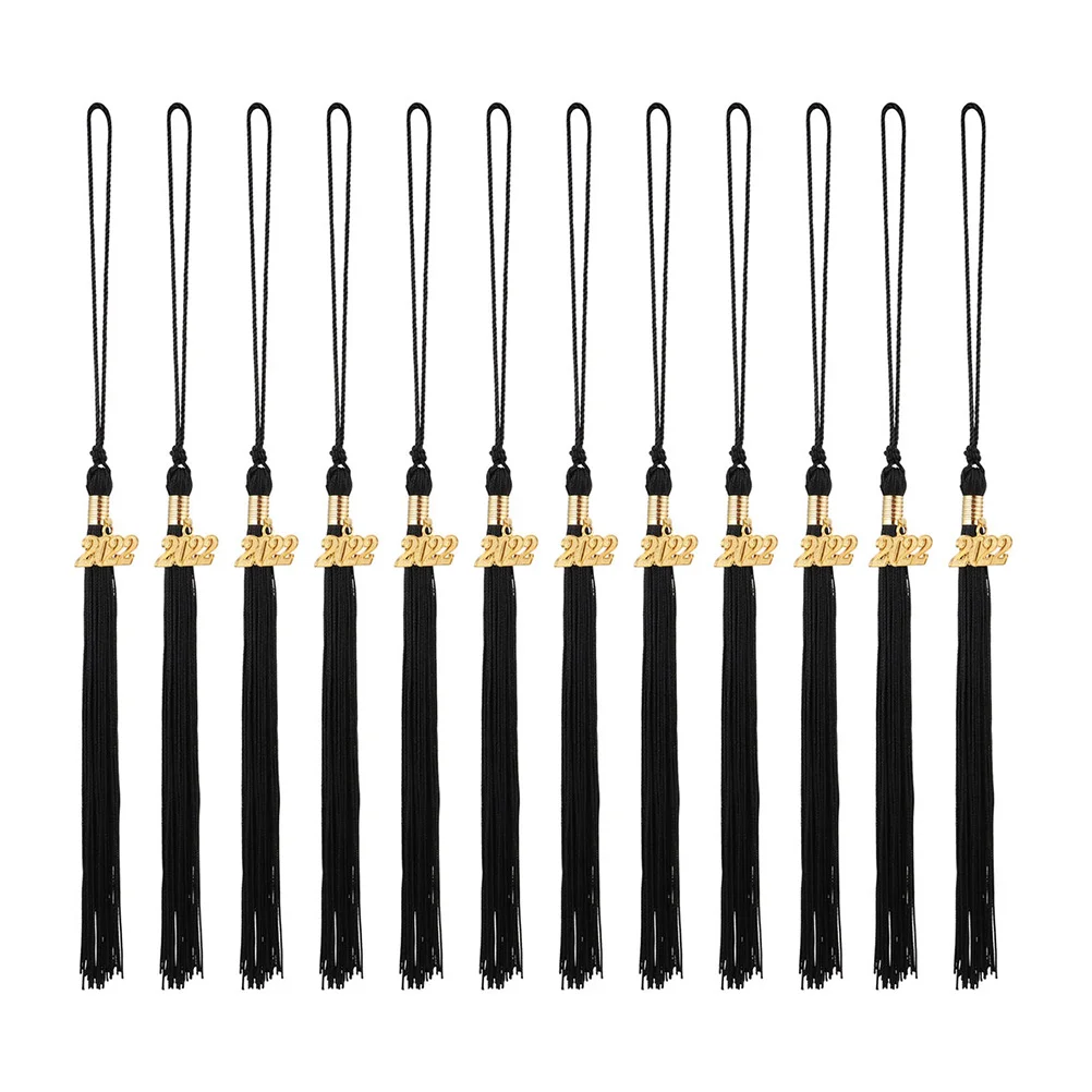 

12pcs Doctoral Caps Tassel 2022 Charms Graduation Hat Fringe Graduation Decor