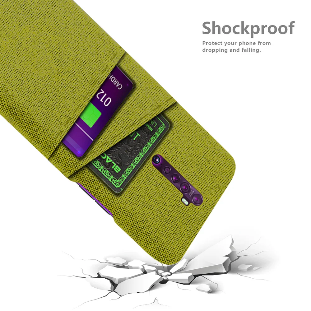 

Fabric Case For OPPO Reno 2 2Z Case Dual Card Fabric Cloth Luxury Business Cover for OPPO Reno 2 2Z Coque Funda Reno2 Reno2Z