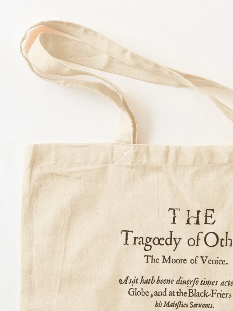 Спереди Шекспира ожелло-простая черная сумка-тоут женская сумка-шоппер тканевая