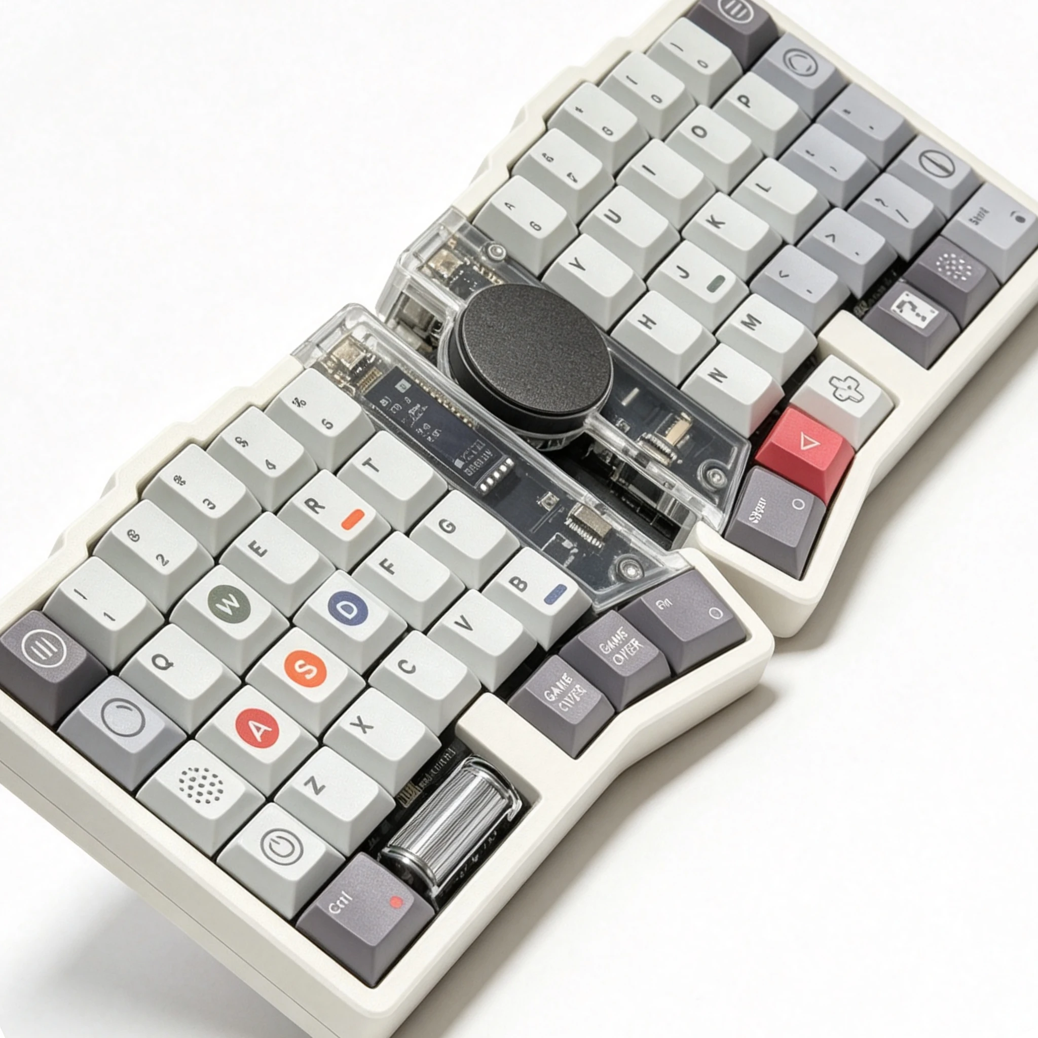 Игровая клавиатура Cirque Touchpad Split Keyboard Mix с настраиваемым корпусом из алюминия CNC, низкопрофильными переключателями Roller Choc V1MX, возможностью горячей замены, Bluetooth (art.: 3920d97d5ebf1) - 3920d97d5ebf1