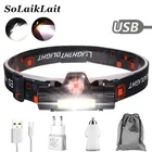 Фонарь налобный Аккумуляторный со встроенным аккумулятором 18650