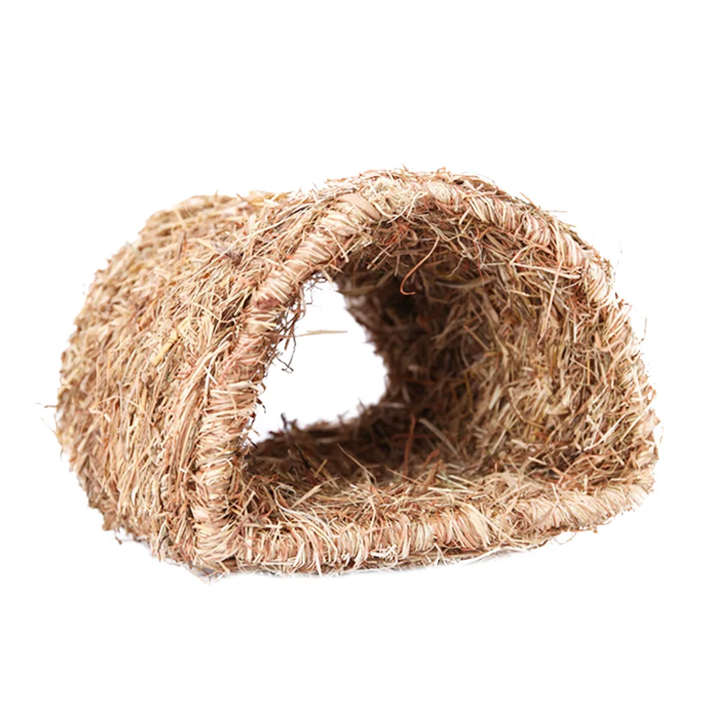 

Tunnel Rabbit Grass House Bunny Hideaway Small Hut Seagrass Hamster Tube Play Pet Straw Animal Rabbitsguinea Playhouse Tubes