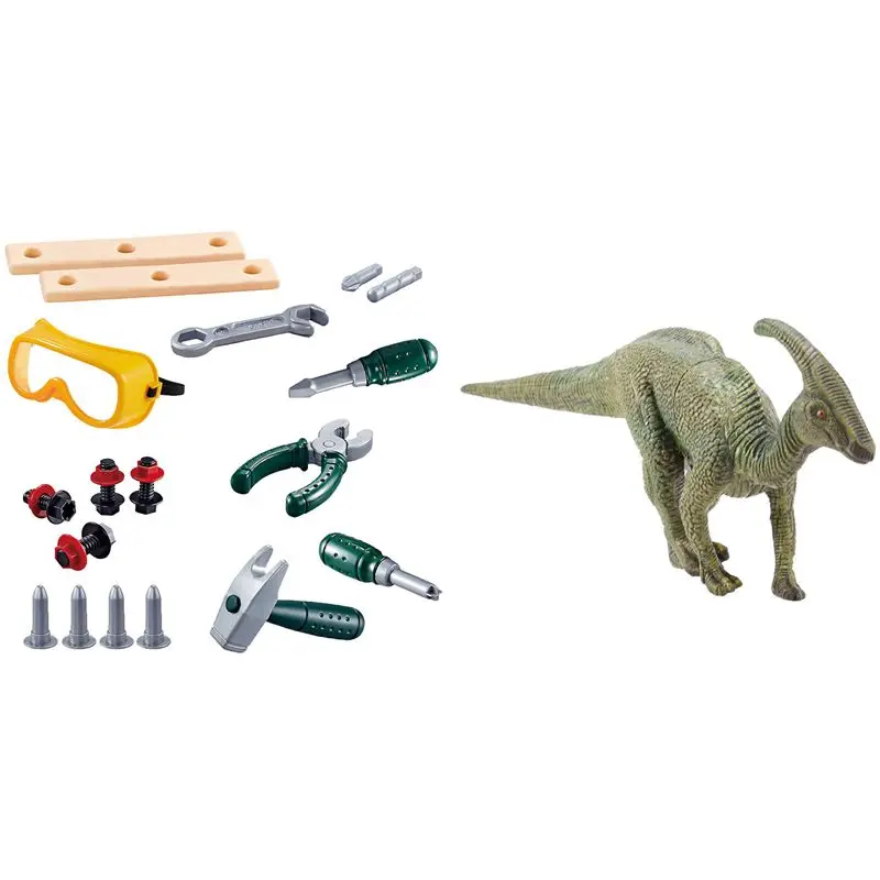 

1 Set Toys Repair Tools Toys DIY Educational Toy Set & 1 Pcs Big Size Wild Life Dinosaur Toy Plastic Play Toys