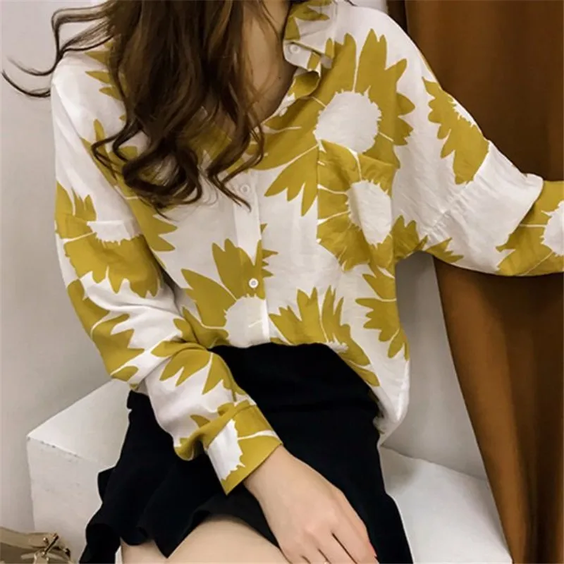 

Chic Printed Shirts Women Blouse Long Sleeve Top Spring Autumn Loose Casual Shirt Fashion Elegant and Youth Woman Floral Blouses
