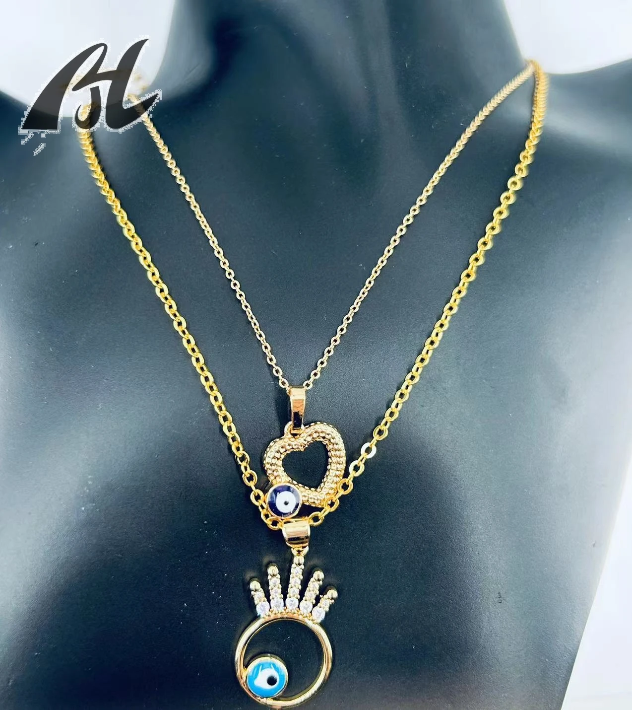 

Модное популярное ожерелье в форме глаза дьявола с красочными бриллиантами