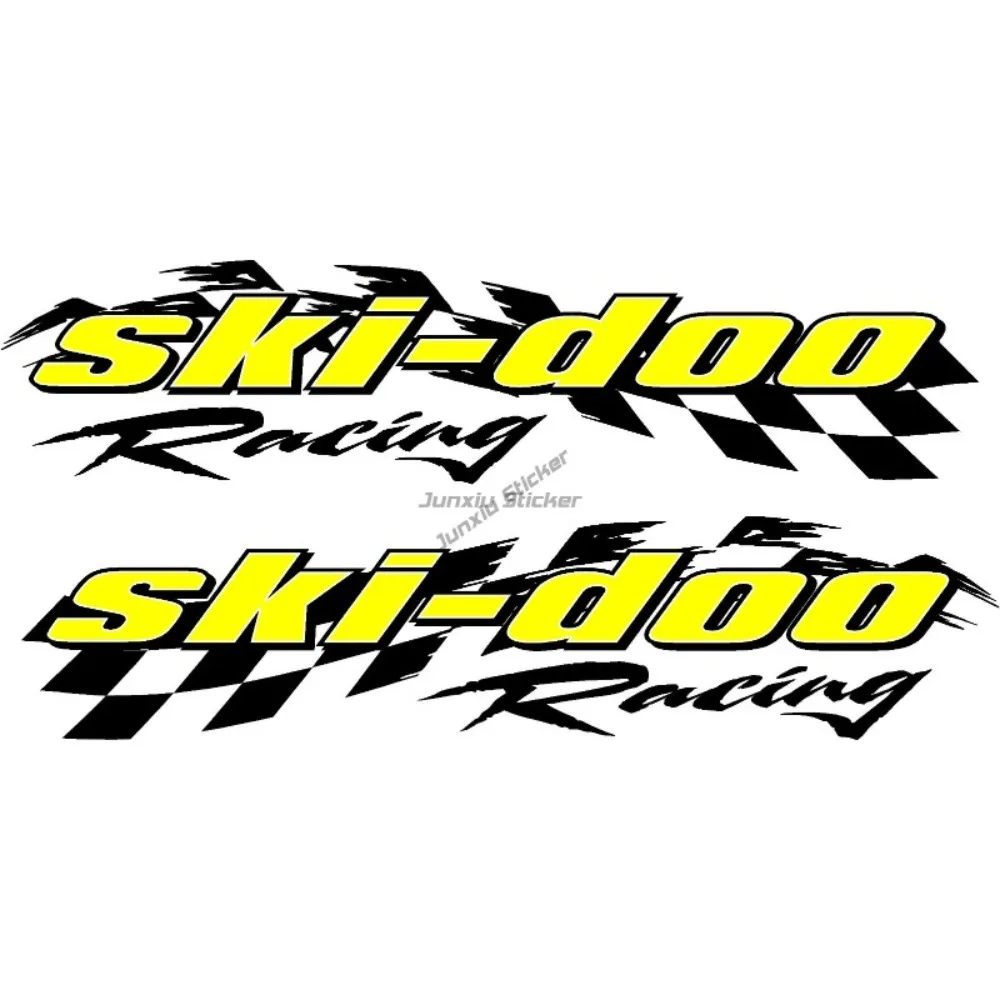 

Ski-doo Racing Checker Снегоход 2, наклейка, наклейка на окно автомобиля, персонализированное украшение, уличные аксессуары