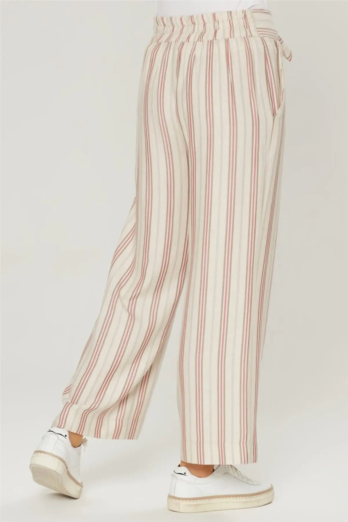 

Women's Beige Striped Pants Women's Islamic Clothing Pants