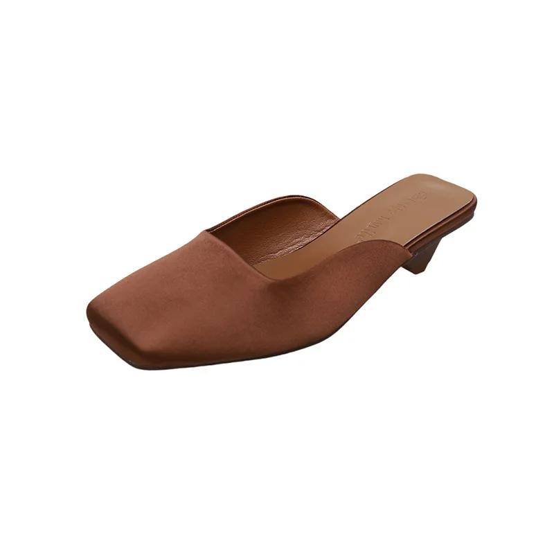 Женская швабра с французским квадратным носком крутая мелким атласным