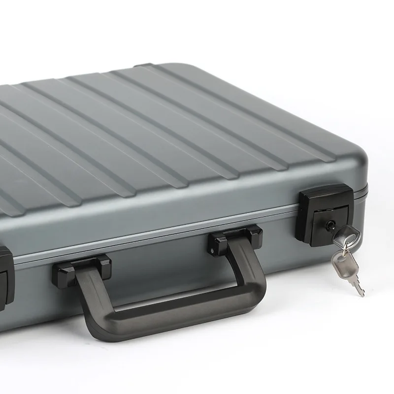 High-grade aluminum alloy watch suitcase portable watch box with lock jewelry exhibition jewelry box large capacity