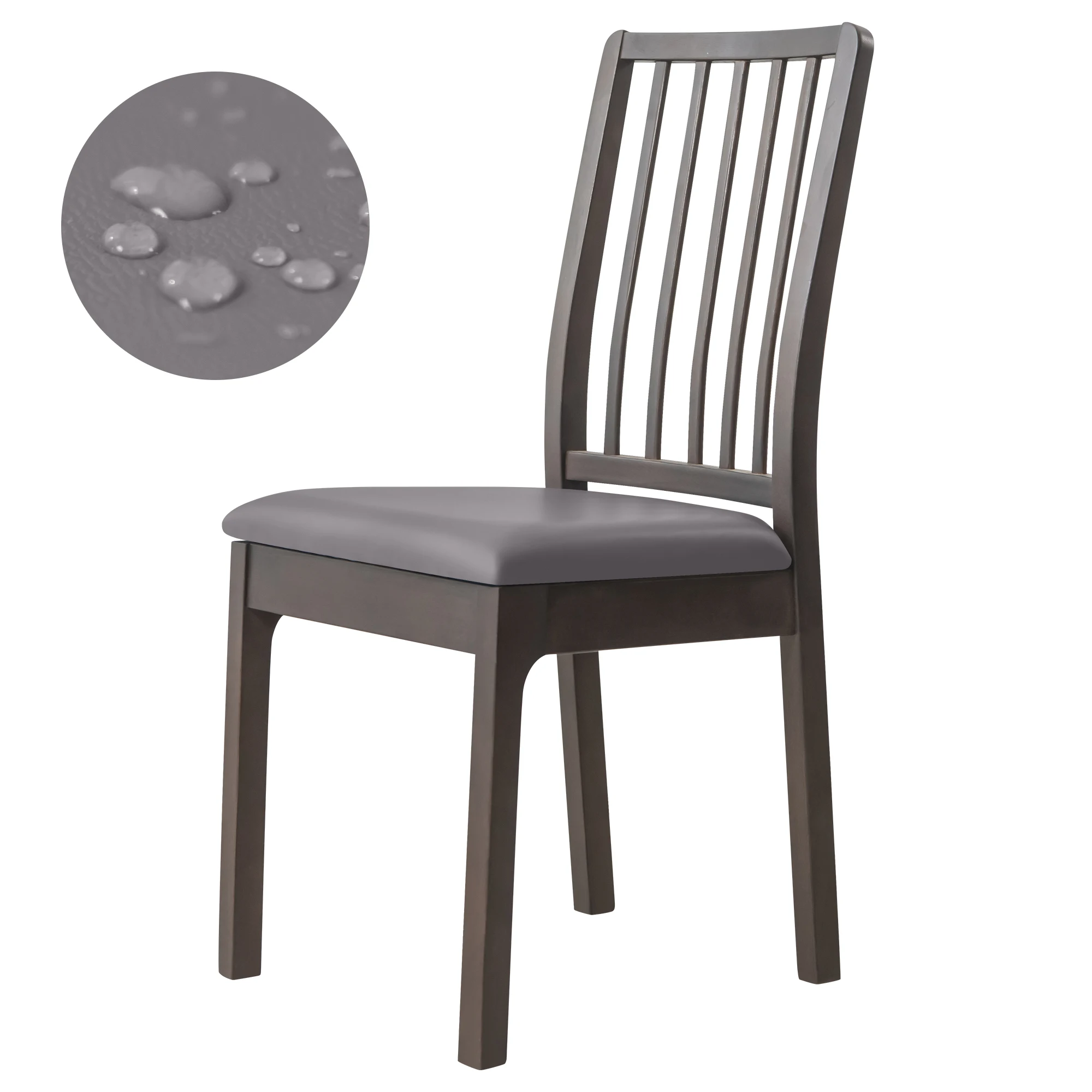 Funda impermeable de cuero PU para silla de comedor, cubierta de asiento para sillas de comedor