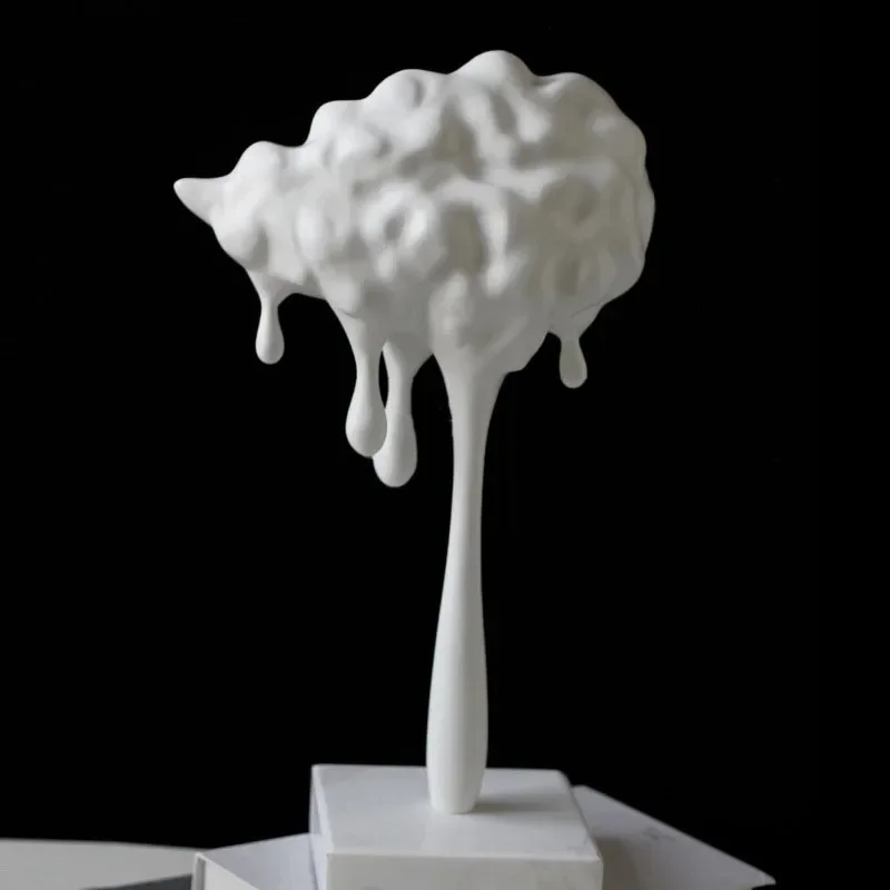 Серебряные капли дождя абстрактные произведения искусства украшение для стола