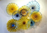 living room decor blown glass plates cheap 100 handmade chihuly style wall lamps