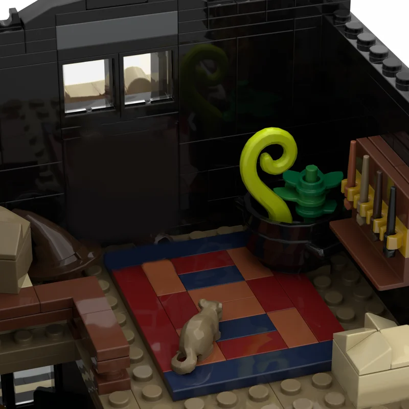 1297 шт. MOC креативный городской вид на улицу модульный дом ботаниста модель