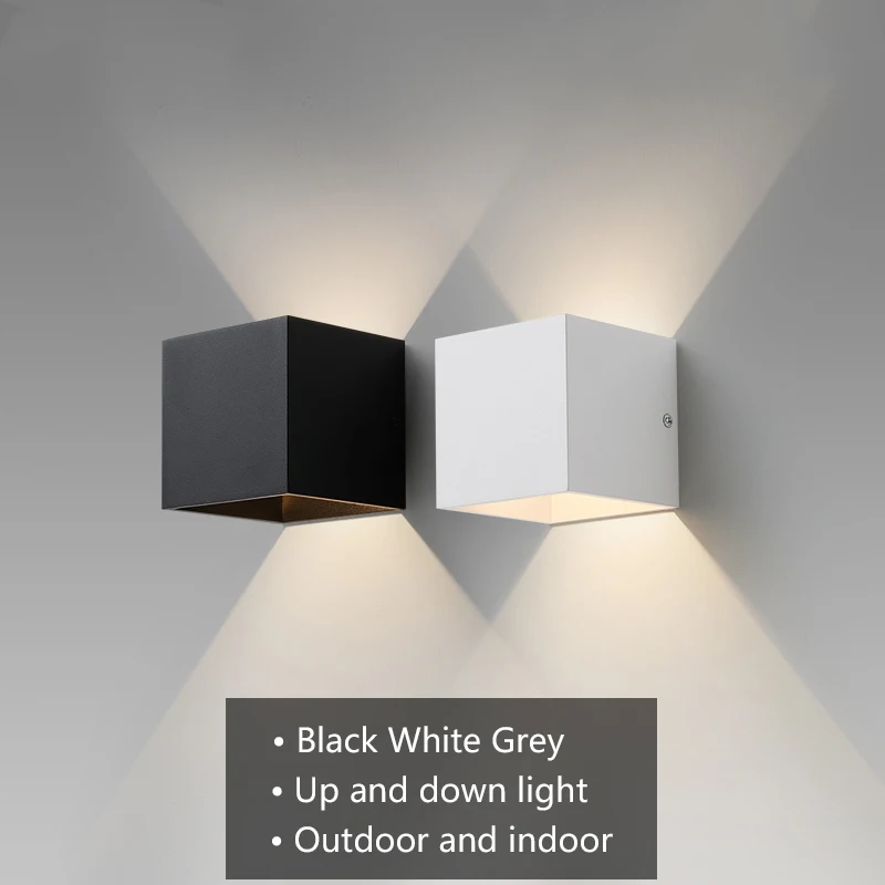 

6 Вт/10 Вт светодиодный настенный светильник для улицы, водонепроницаемый IP65, настенный светильник для крыльца, сада и прикроватное украшение для спальни, алюминиевая лампа