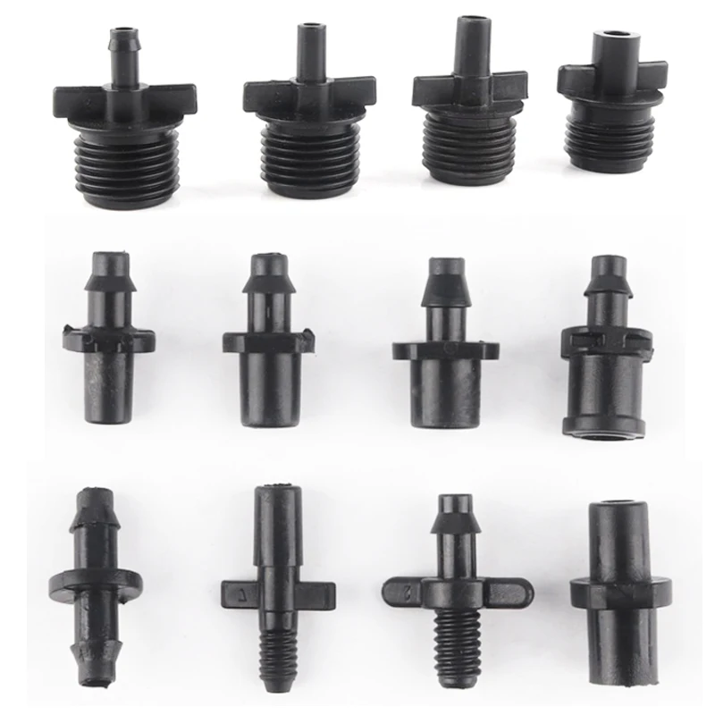 

20/50/100/300Pcs 4/7mm Hose Connectors 1/4 Inch Micro Drip Irrigation System Soft Pipe Hose Joints Irrigation Dripper Connector