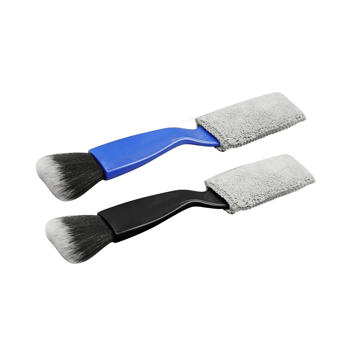 

2Pack Double Head Brush for Car Clean,2 in 1 Car Interior Duster,Car Air Vents Dashboard Screen Clean Brush, Black+Blue