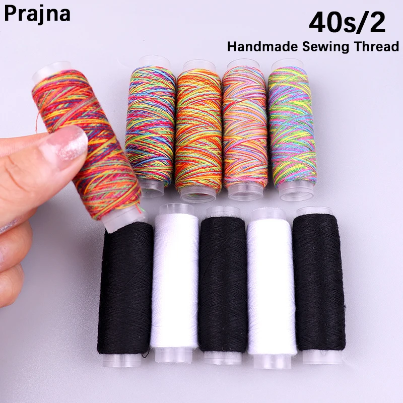 

Prajna 5pcs/set 40s/2 Sewing Thread Hand Sewing/Machine Sewing Embroidery Threads 75m Sewing Craft Tool Handmade Home supplies