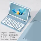 Клавиатура для Samsung Galaxy Tab S7 FE, чехол с клавиатурой для Samsung Tab S7 Plus, Fe S8 Plus, чехол с русской и испанской раскладкой