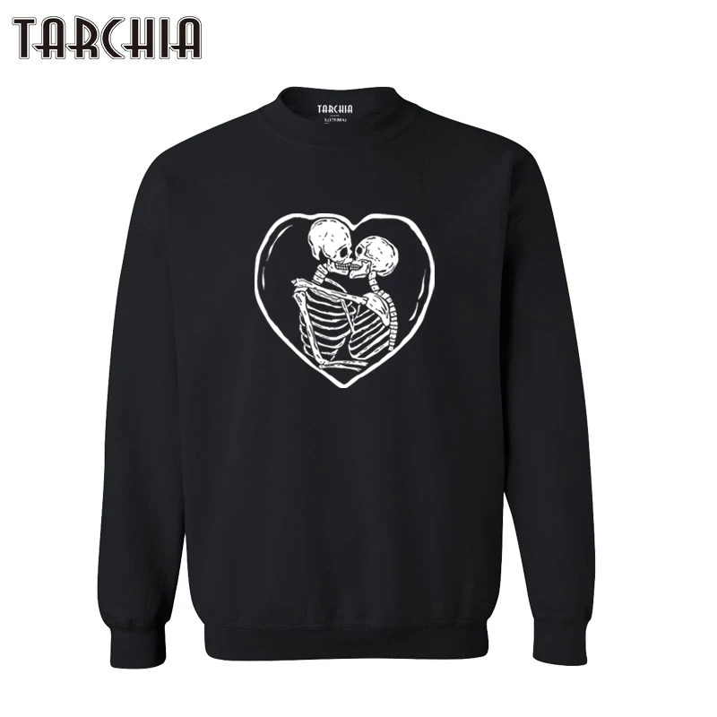

TARCHIA 2022 Pullover Hoodies Sweatshirt Personalized Men Boy Casual Parental Survetement Homme Fashion Male Skeleton Kiss