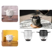 coffee maker filter convenient eco friendly double layers structure for dormitory coffee filter cup coffee dripper