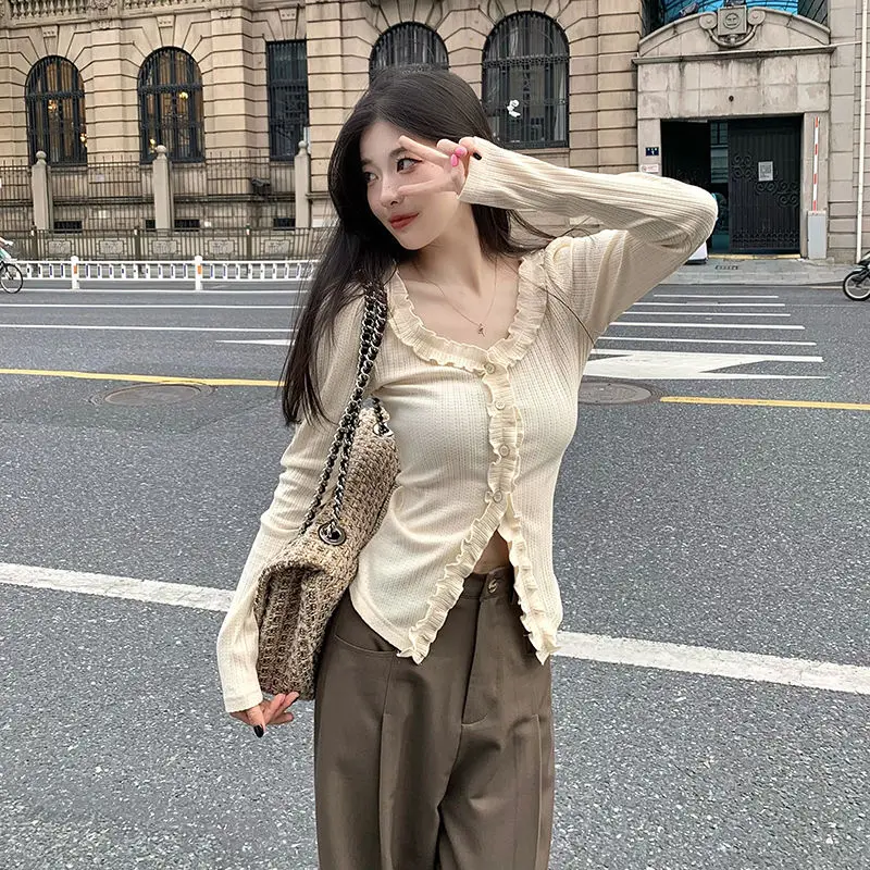 

Female Casual Cardigan Japanese Vintage Knitted Tops Women Sweater Korean Fashion Long Sleeve Retro Sweater Winter