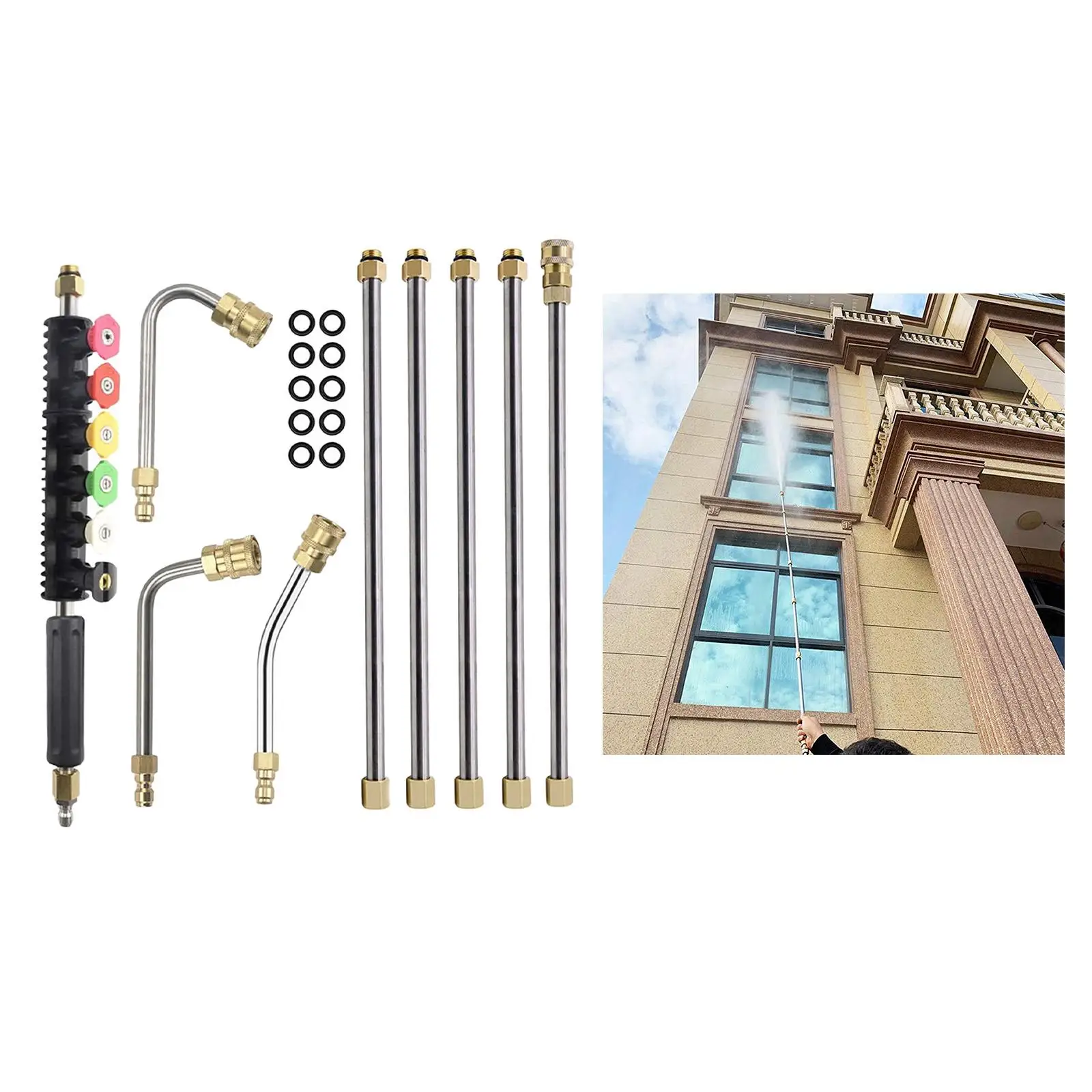 

Pressure Washer Extension with 6 Spray Nozzle Tips 1/4" schnelle