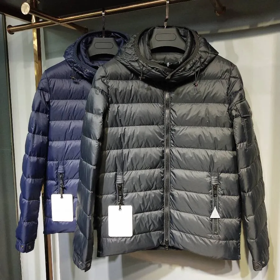 Пуховик мужской зимний роскошный брендовый пуховик с капюшоном пальто черного