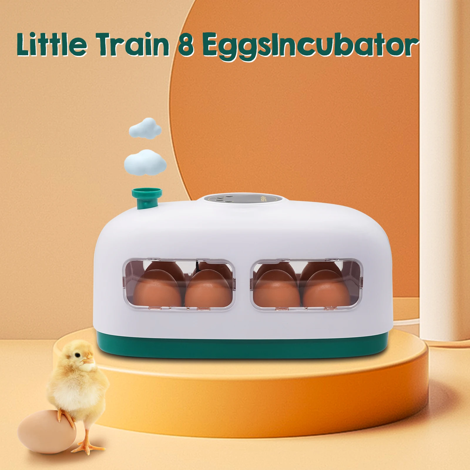 

Mini 8 Egg Incubator Poultry Incubator Brooder Digital Temperature Hatchery Egg Incubator Hatcher Chicken Duck Bird Pigeon