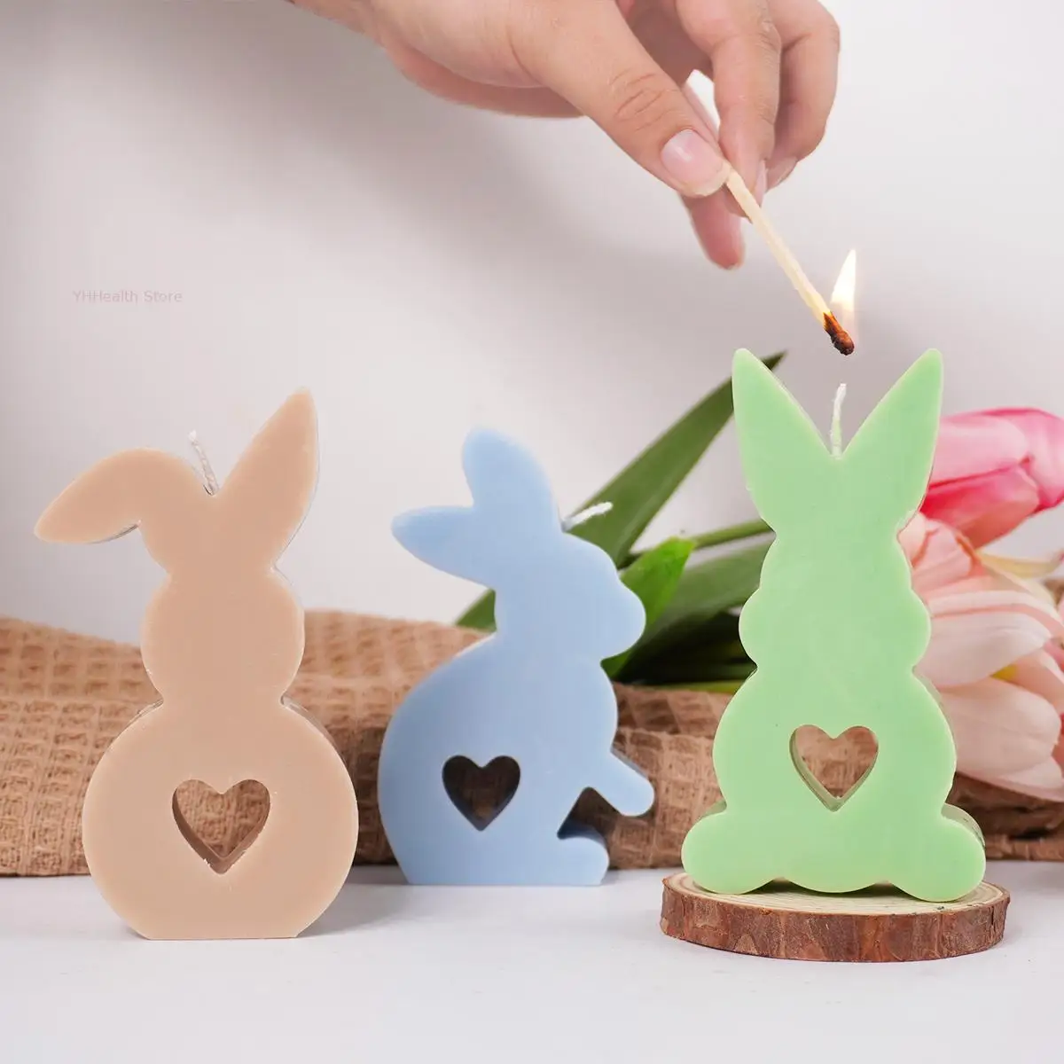 Фотообои 3D с изображением Милого Животного пасхальные креативные полые сердца