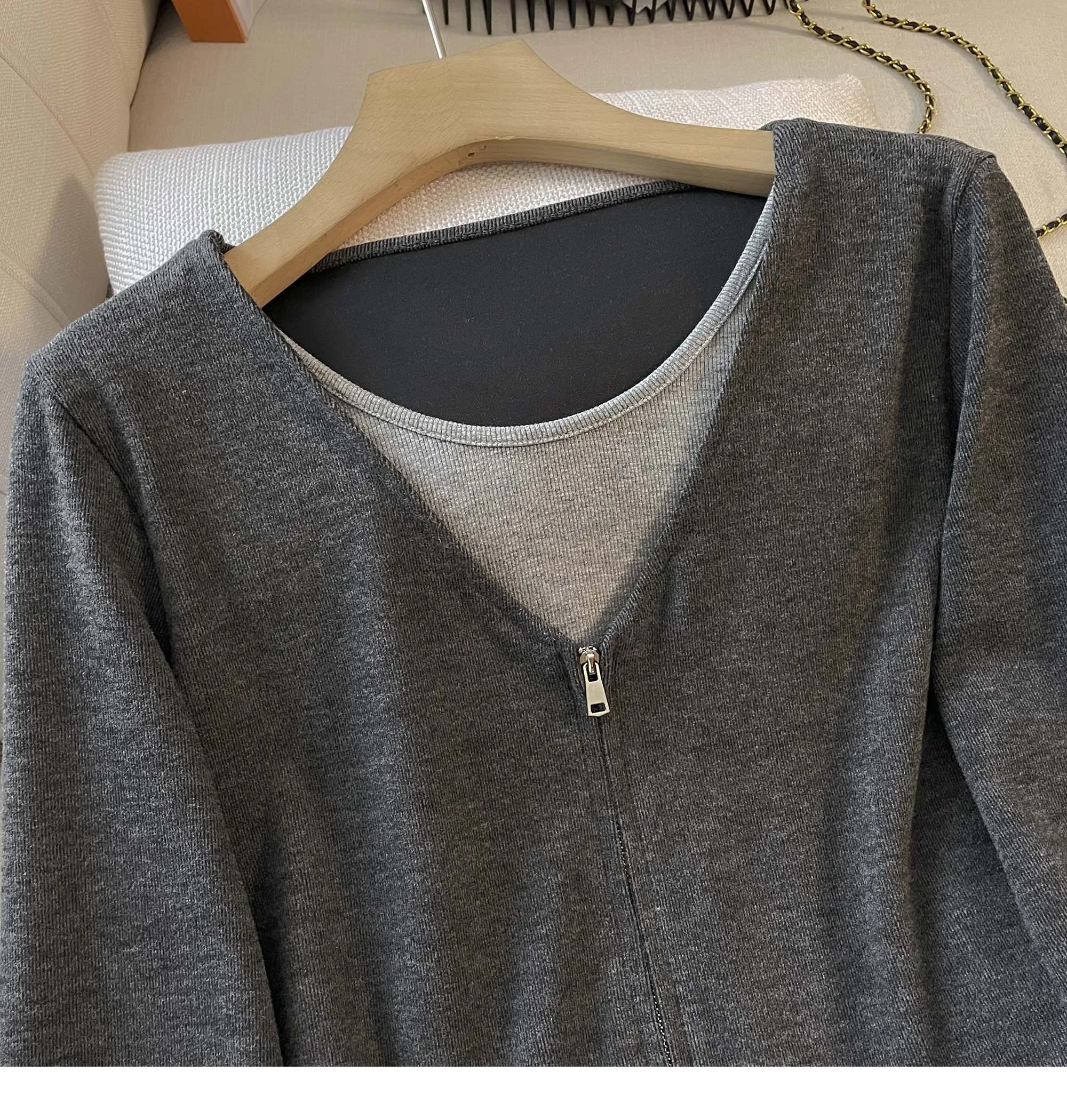 Женский спортивный костюм из двух предметов трикотажный однобортный Кардиган в