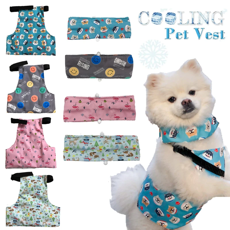 Pet Cooling Ice Apron Cats and Dogs Cooling Ice Vest Summer Clothes Dog Cooling Bandana Ice Cooling Scarf Pet Cooling Collar