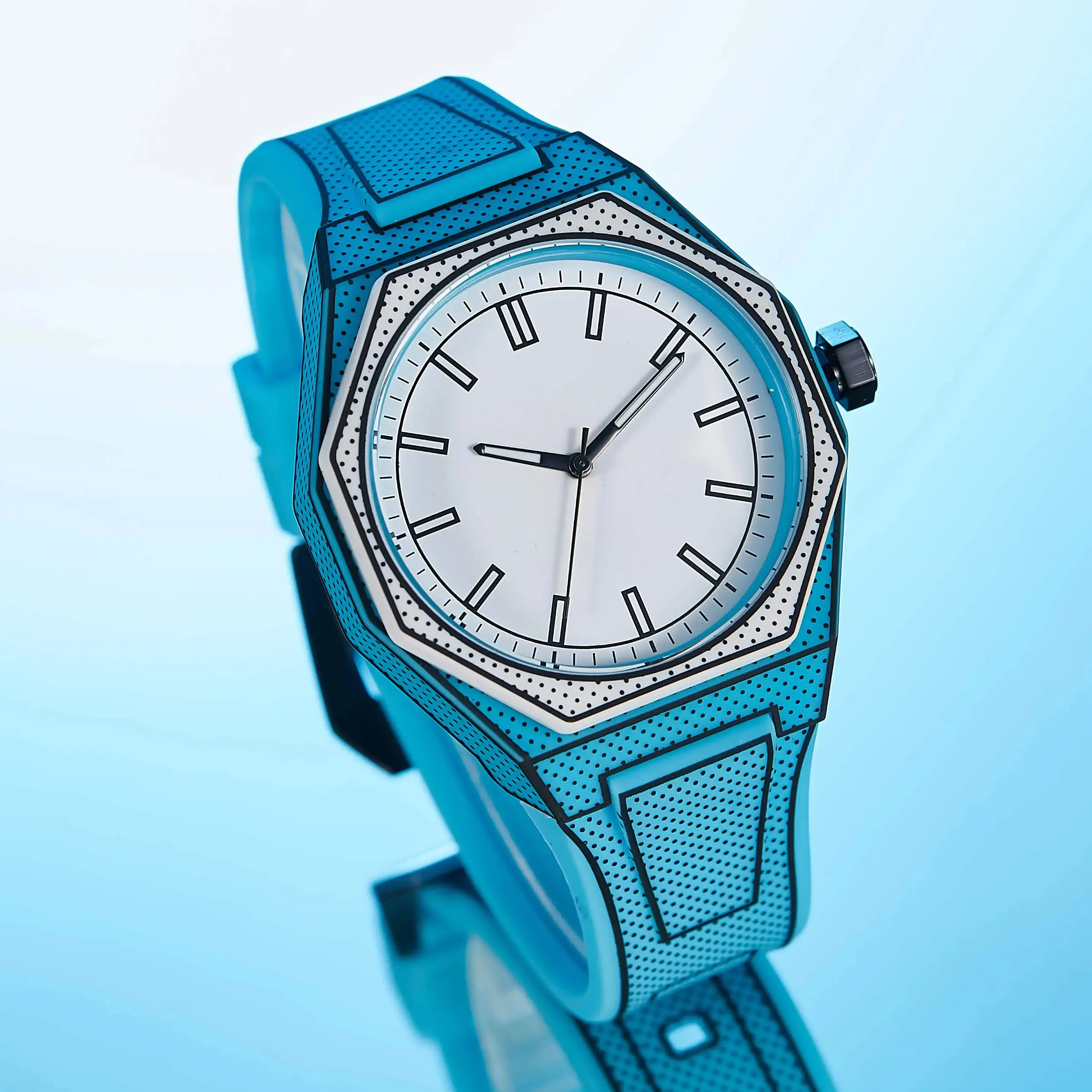 Модные креативные мужские кварцевые часы классические простые в стиле манга с